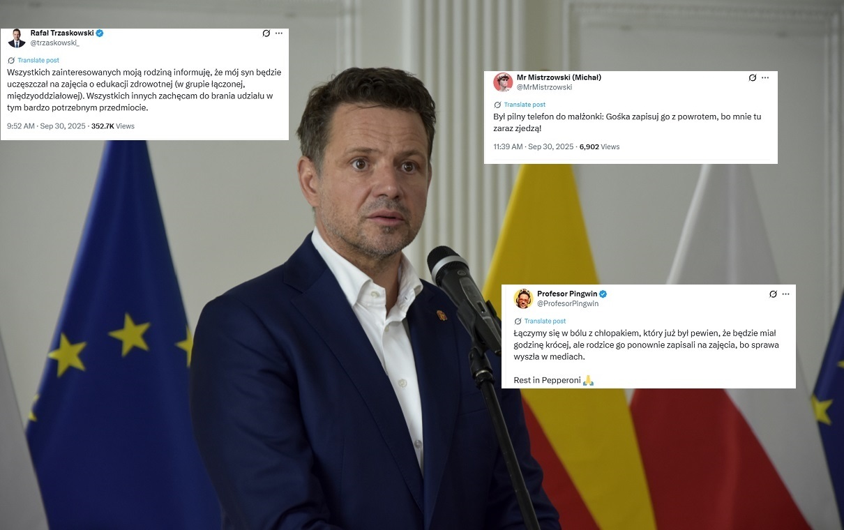 Wypisał syna z EZ czy jednak nie? Dziwny wpis Trzaskowskiego