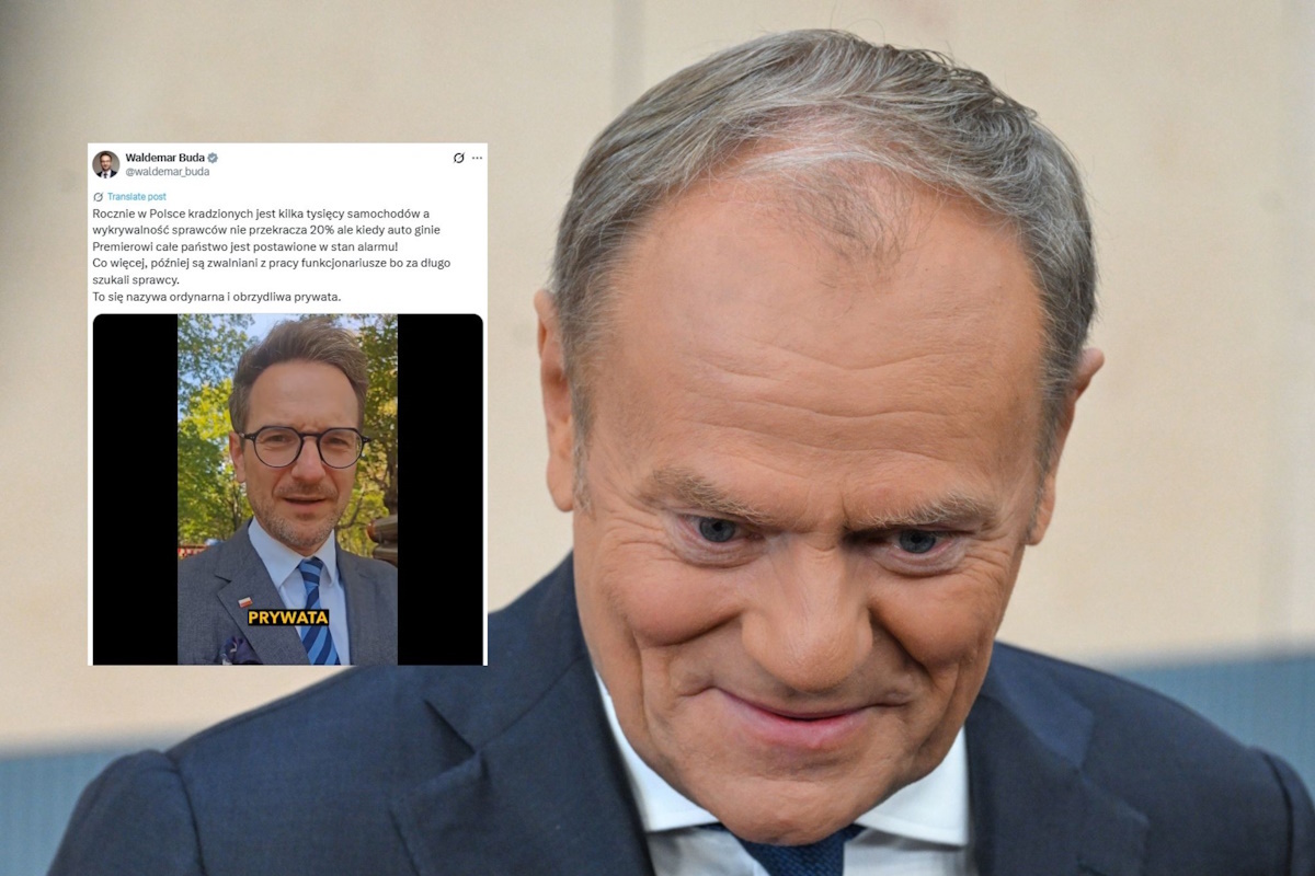 Buda: Prywata Tuska przy poszukiwaniu samochodu