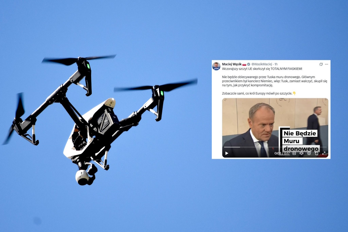 Wąsik: "There will be no drone wall promised by Tusk"