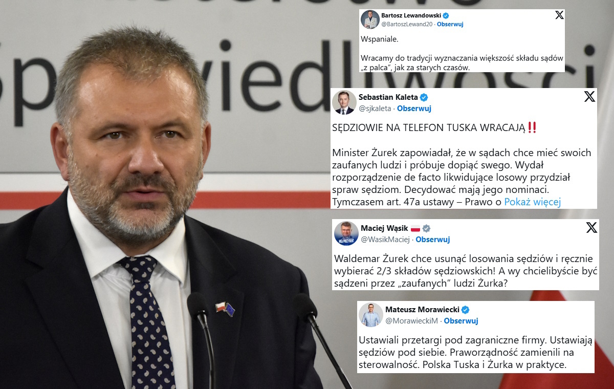 Żurek likwiduje losowanie sędziów? "Ustawiają pod siebie"