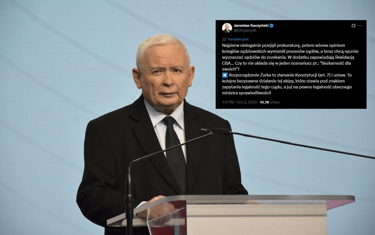 Prezes PiS o działaniach Żurka: Bezkarność dla swoich