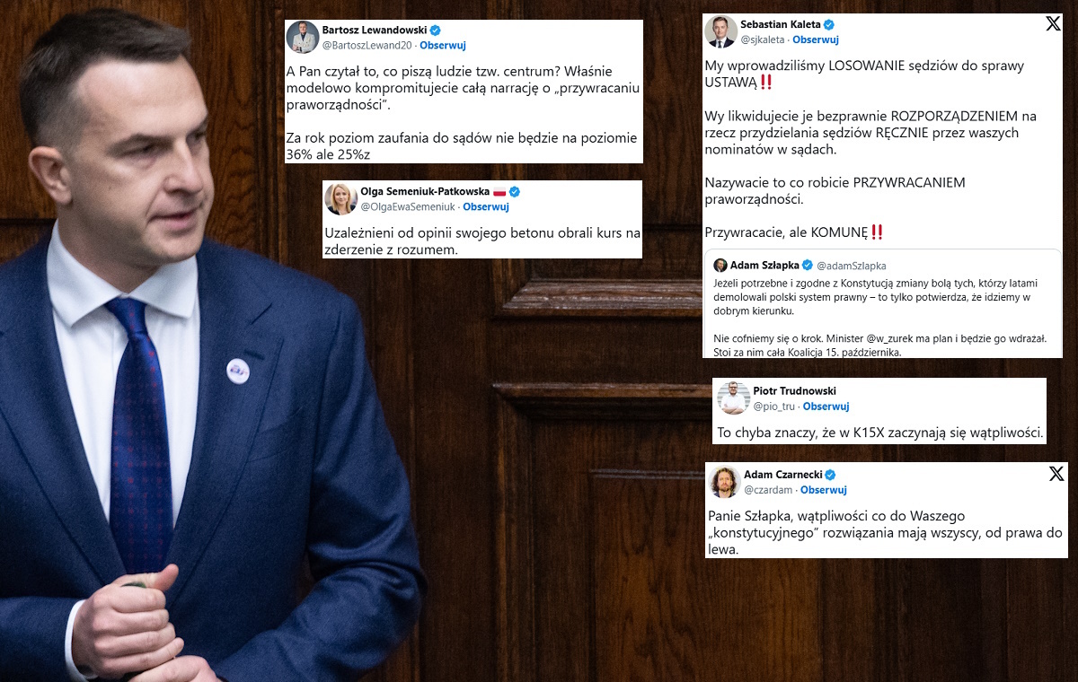 Szłapka stanął w obronie Żurka. Wylała się fala krytyki