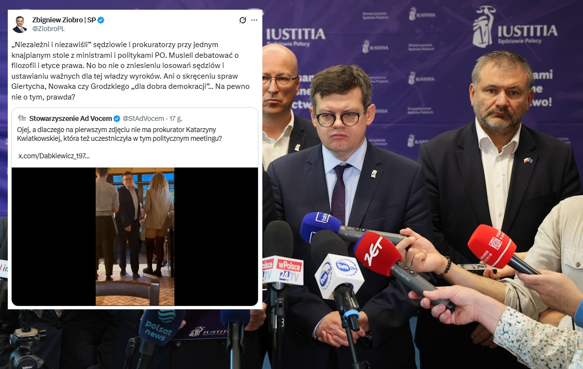 Mocne! Ziobro przypomina spotkania sędziów z politykami PO