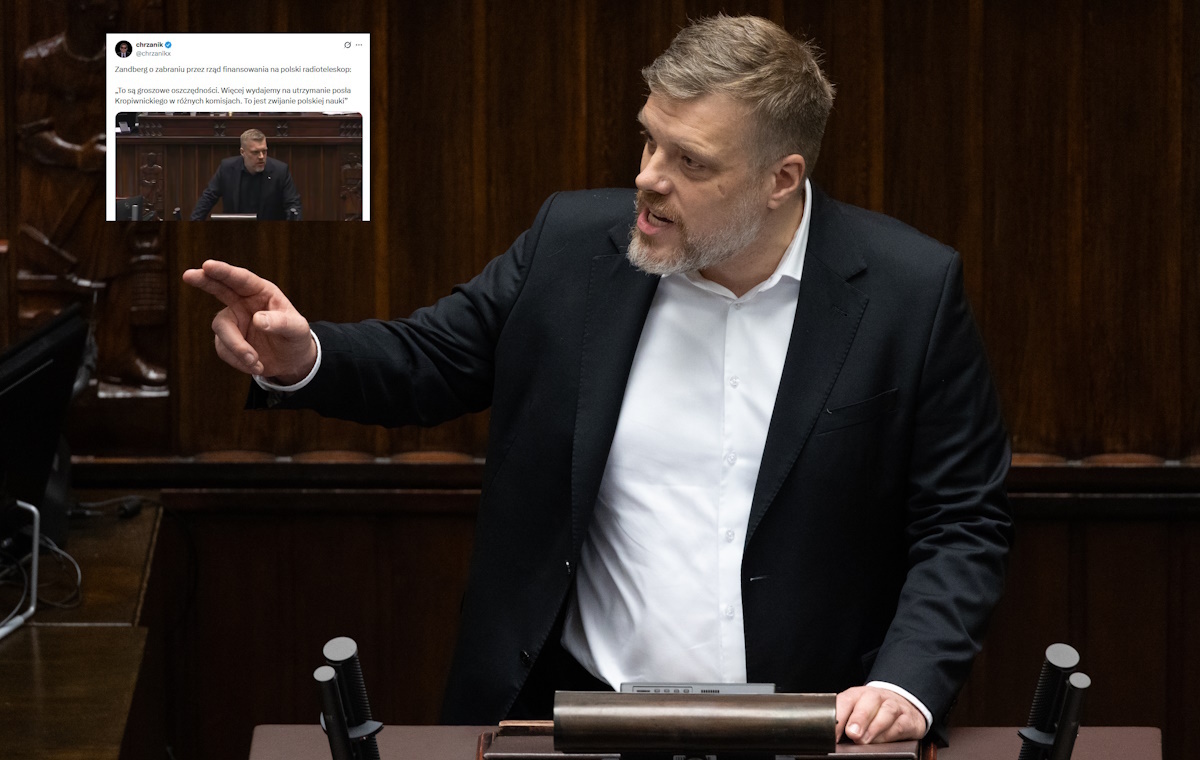 Kropiwnicki droższy niż radioteleskop? Zandberg w punkt!