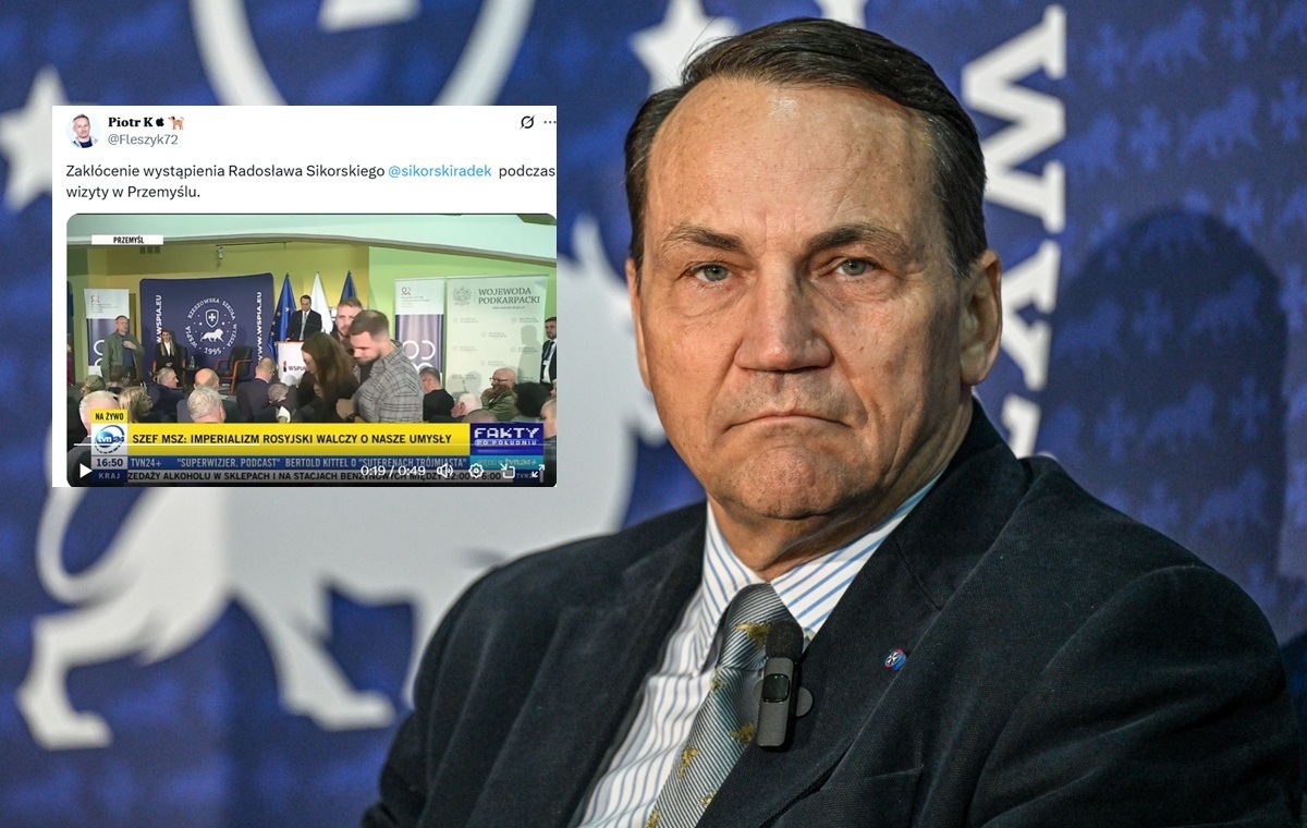 Incydent na spotkaniu z Sikorskim! Kobietę wyprowadził SOP