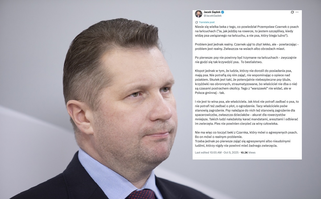 Dziennikarz "Newsweeka" zgodził się z Czarnkiem ws. psów?