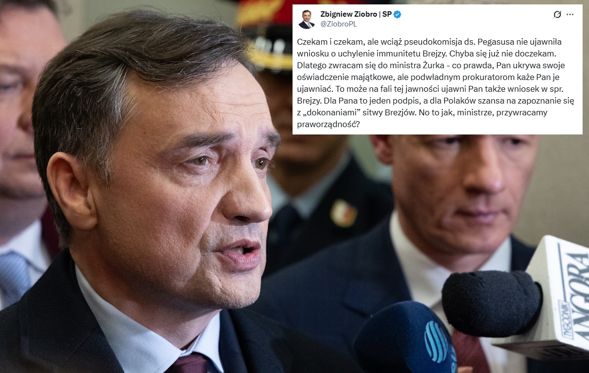 Ziobro do Żurka: Może ujawni Pan wniosek w sprawie Brejzy?