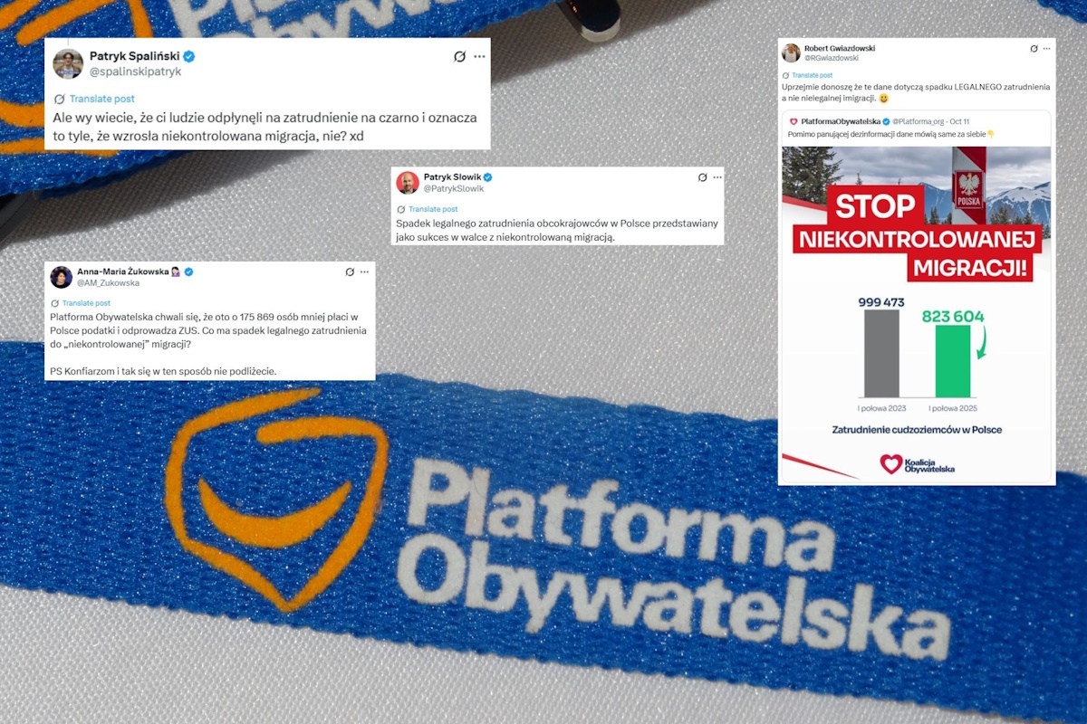 Wtopa PO z niekontrolowaną migracją i legalnym zatrudnieniem