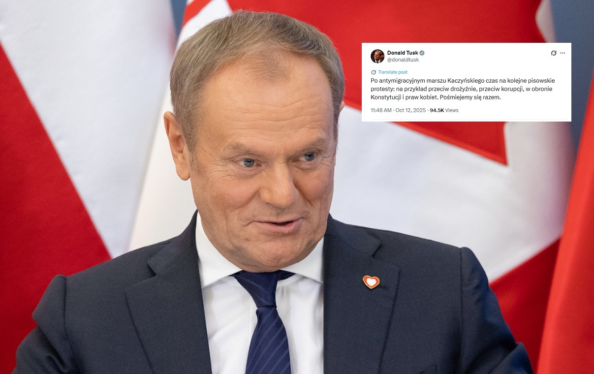 Tusk chce być zabawny? "Czas na kolejne pisowskie protesty"