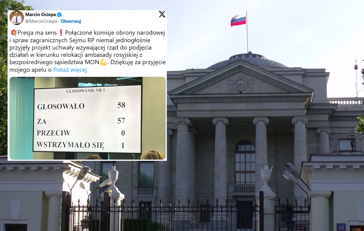 Uchwała PiS ws. ambasady Rosji. Niemal jednomyślna zgoda