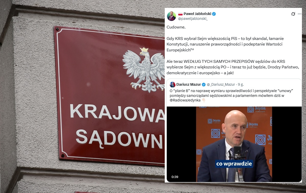 Resort sprawiedliwości ma "plan B" ws. KRS. Jabłoński drwi