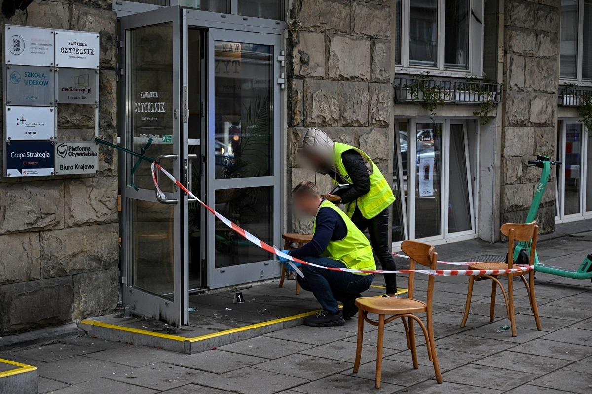 Zatrzymano sprawcę incydentu sprzed kawiarni i siedziby PO