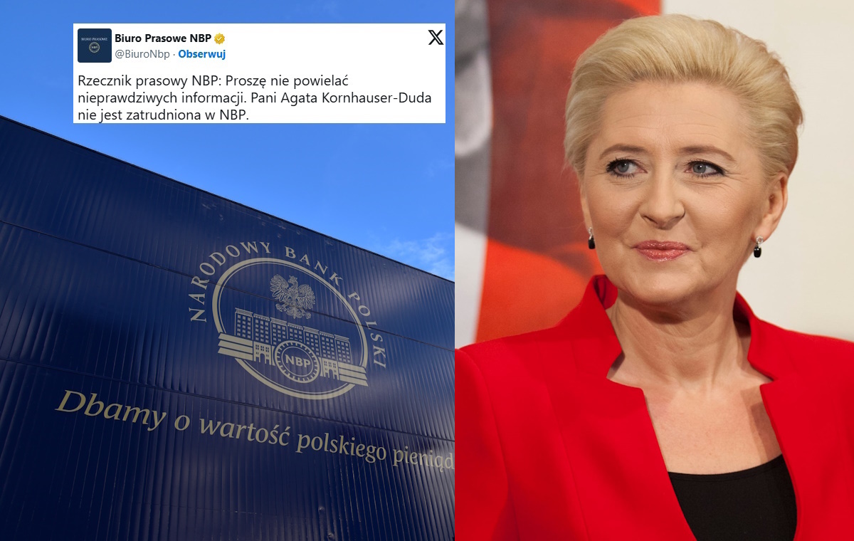 Agata Kornhauser-Duda w NBP? Bank odpowiada TVN24!