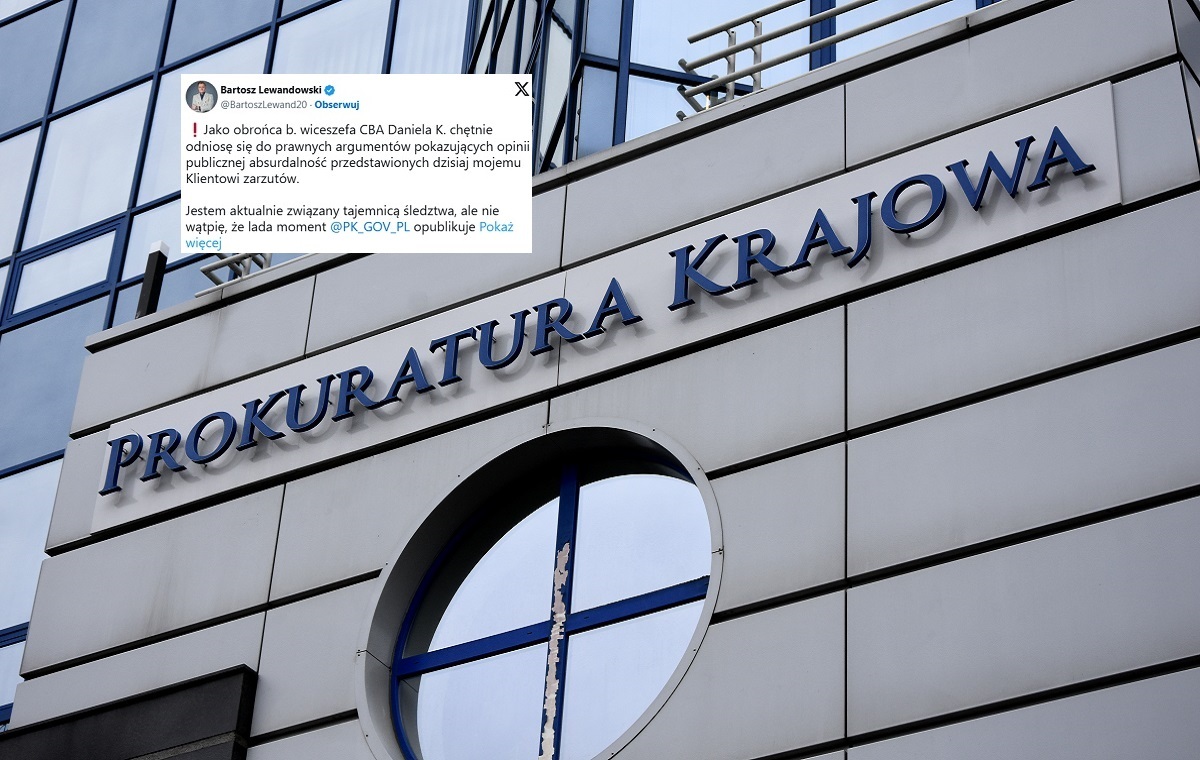 B. wiceszef CBA z zarzutami ws. Pegasusa. Lewandowski:Absurd