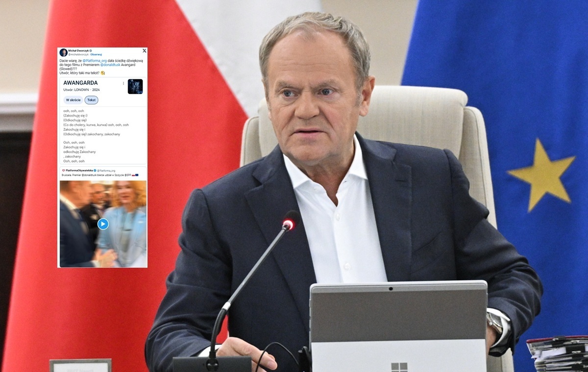 "Co kur...?". Dziwny podkład muzyczny PO do wideo z Tuskiem