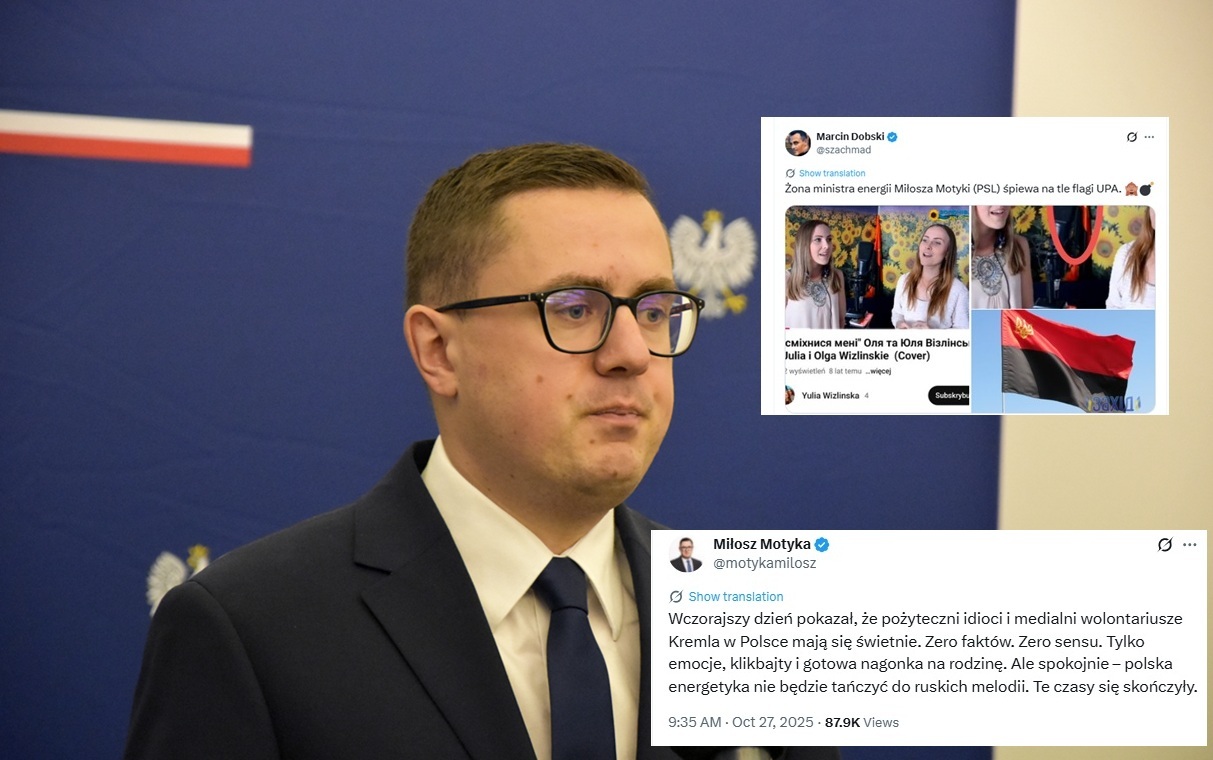 Żona ministra Motyki i flaga UPA. Przypomniano nagranie