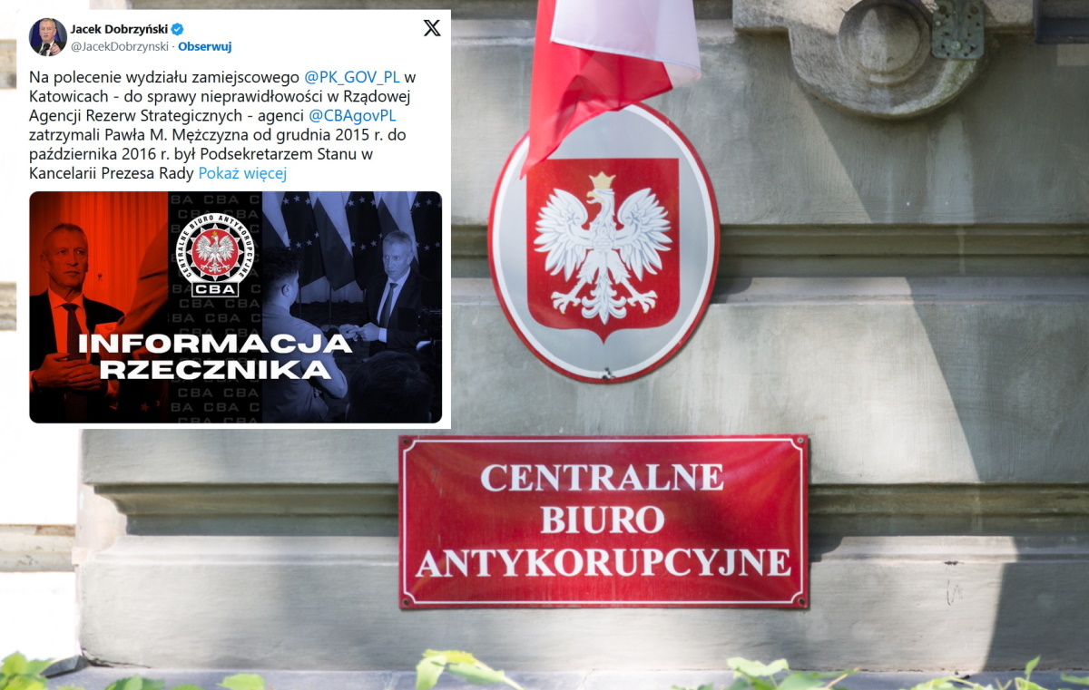 Centralne Biuro Antykorupcyjne zatrzymało Pawła M.