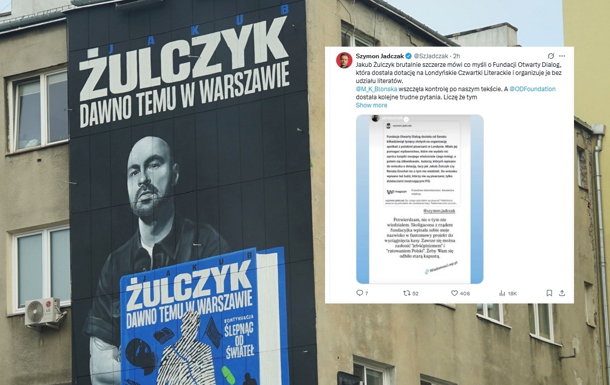 "Czwartki literackie".Żulczyk ostro o "Otwartym Dialogu"