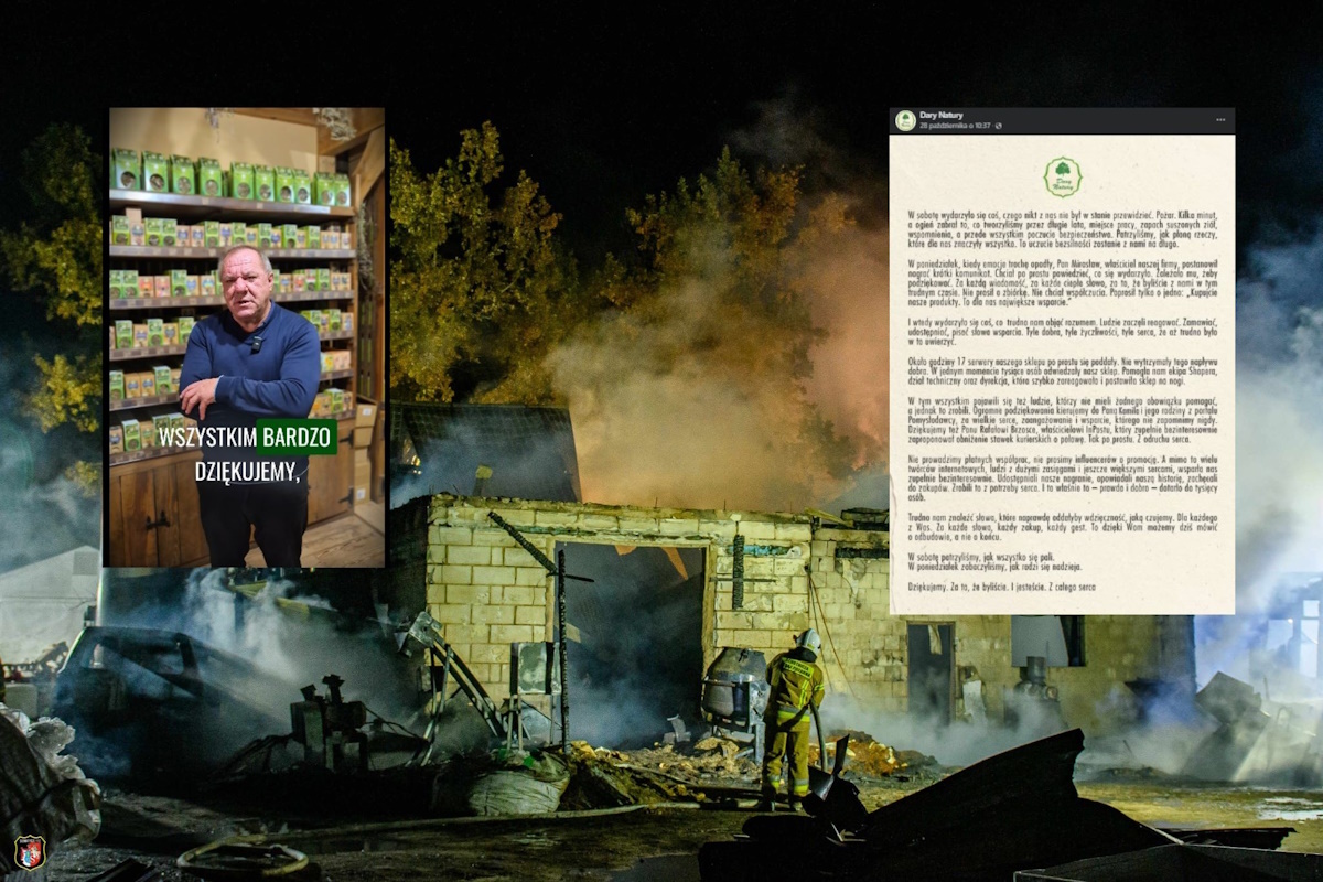 Pożar w firmie "Dary Natury". Polacy ruszyli na pomoc!