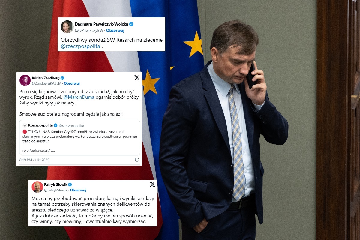 Zapytali w sondażu o areszt dla Ziobry. Zandberg dosadnie!