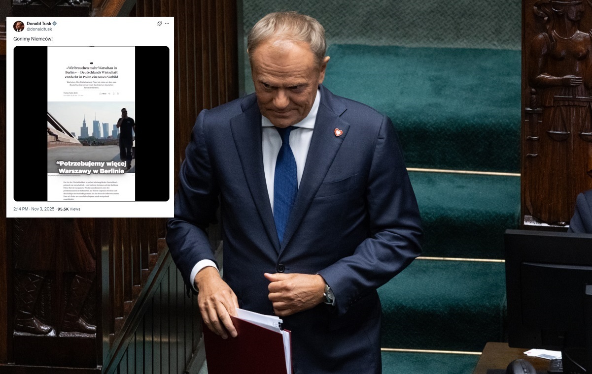 Tusk boasts that "we are chasing the Germans". most likely in the advanced  price!