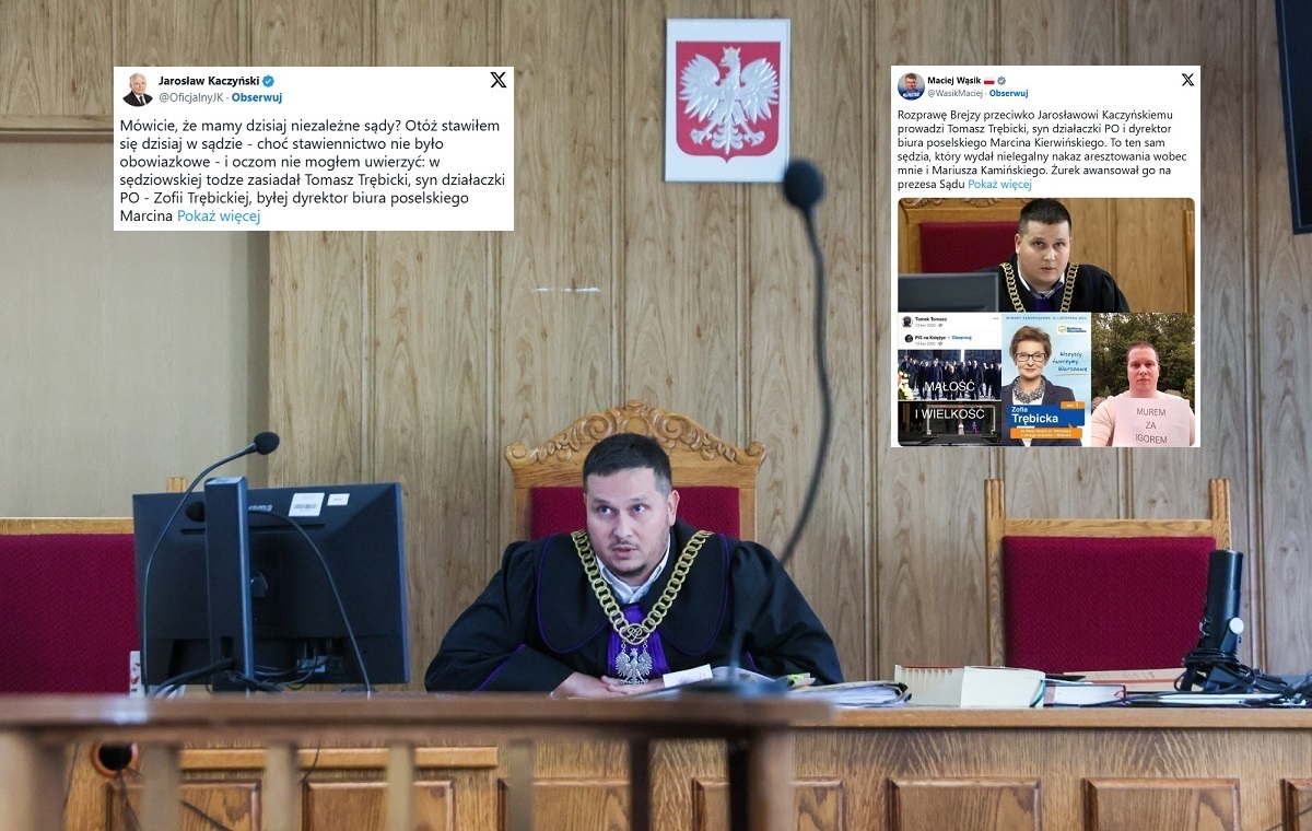 Syn działaczki PO sędzią, który zajął się sprawą prezesa PiS