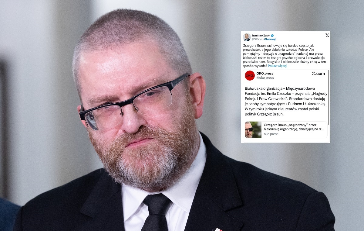 Braun is the winner of the Belarusian award. Żaryn warns