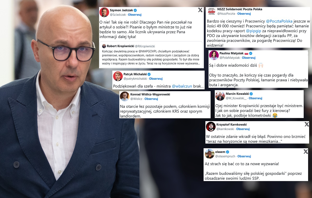 Kropiwnicki leaves the Ministry of State Assets