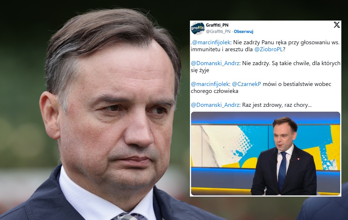 Meanness! Domański on Ziobro: There are moments for which you live