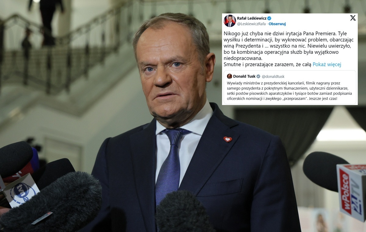 Leśkiewicz do Tuska: "Kuchenne rewolucje Panu nie służą"