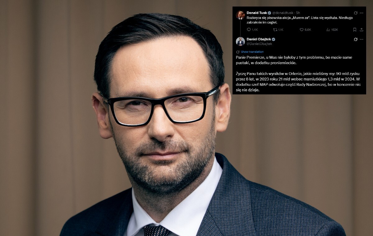 Obajtek odpowiedział na wpis Tuska! "Macie same pustaki"