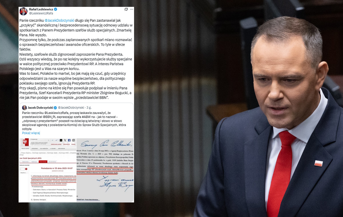 Narada u prezydenta? Leśkiewicz odpowiada Dobrzyńskiemu