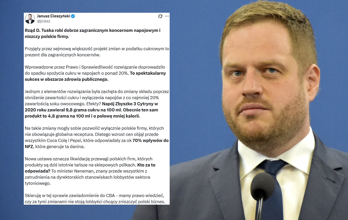 Cieszyński: Rząd Tuska robi dobrze zagranicznym koncernom