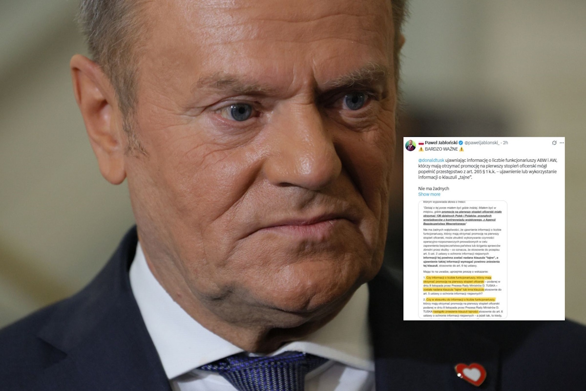 Tusk popełnił przestępstwo ws. nominacji? Jabłoński reaguje