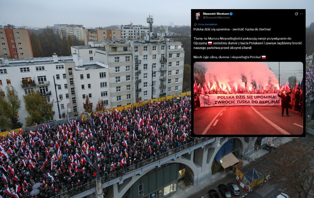 Wymowny transparent na Marszu Niepodległości!