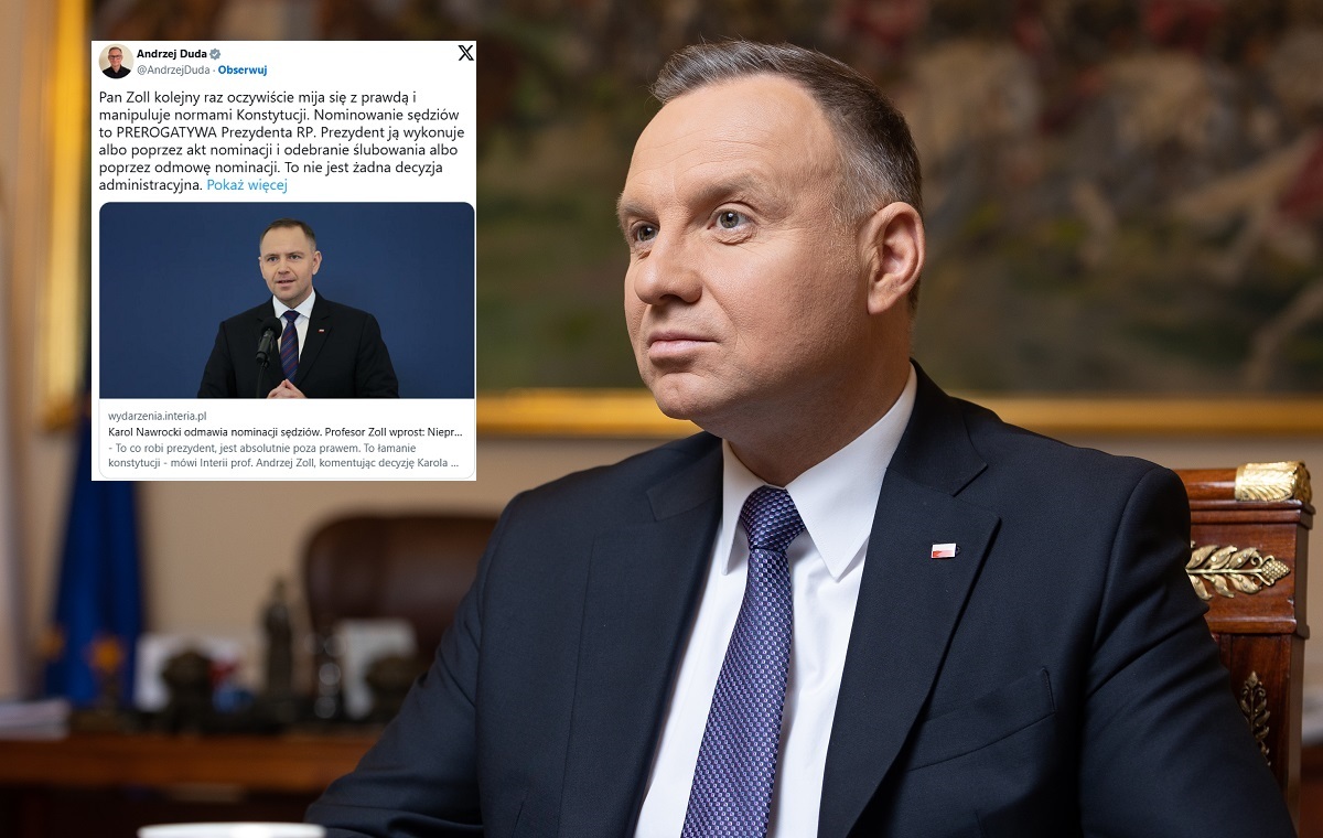 A. Duda: To prerogatywa prezydenta. P.Zoll mija się z prawdą