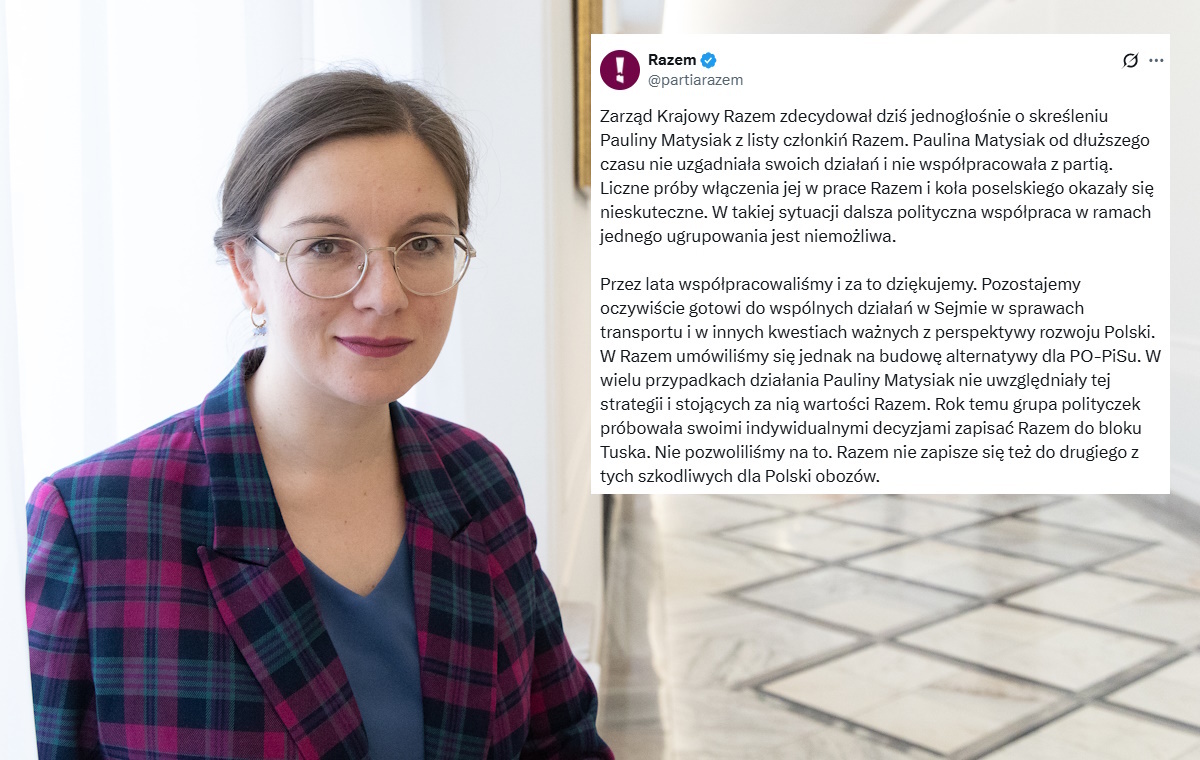 Paulina Matysiak wyrzucona z Razem! Posłanka odpowiada