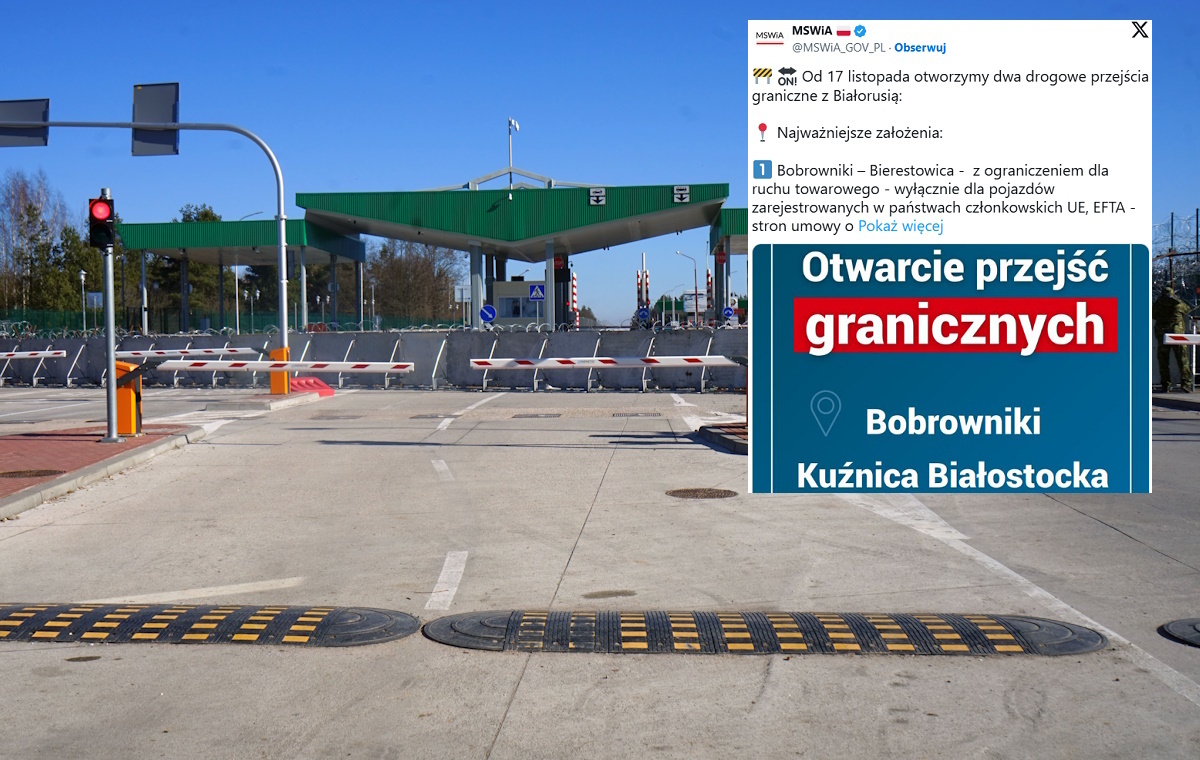 Wraca ruch na dwóch przejściach granicznych z Białorusią