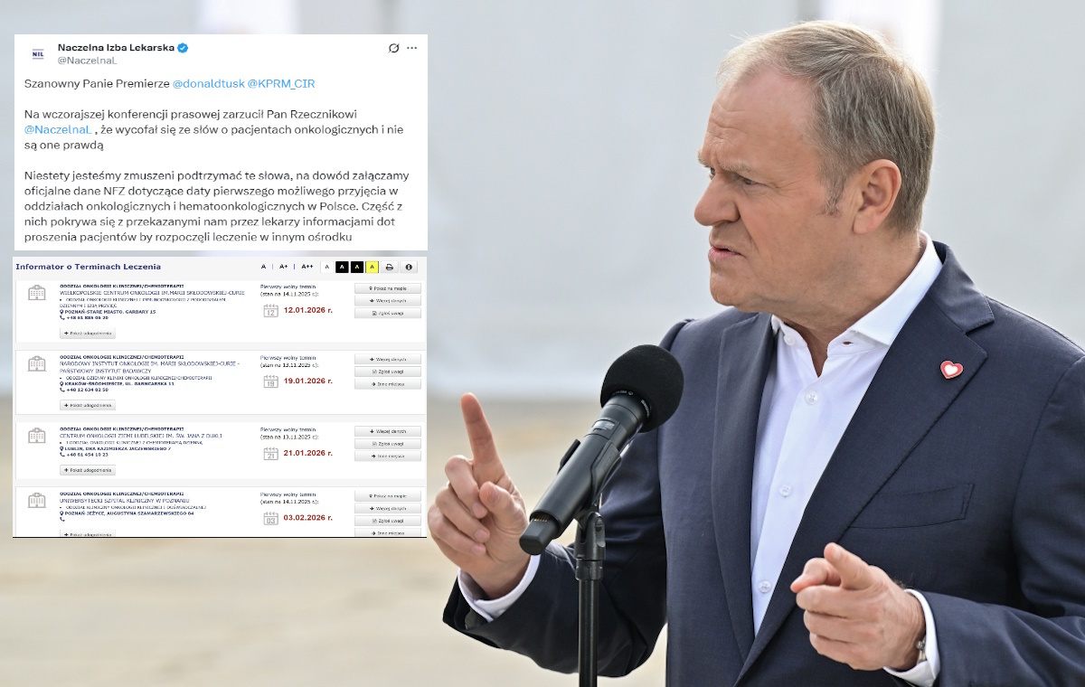 NIL prostuje konfabulacje Tuska ws. pacjentów onkologicznych