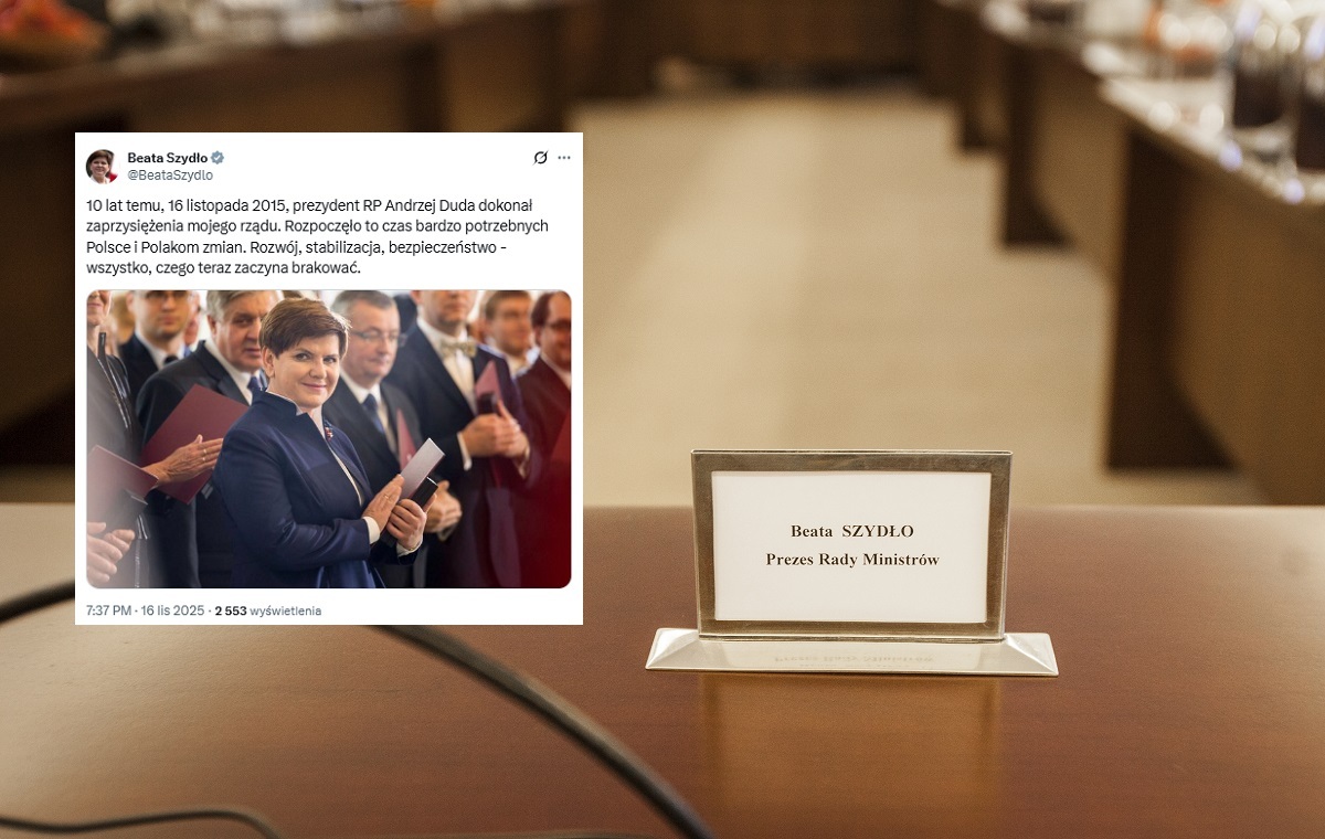 Beata Szydło przypomina. "10 lat temu, 16 listopada..."