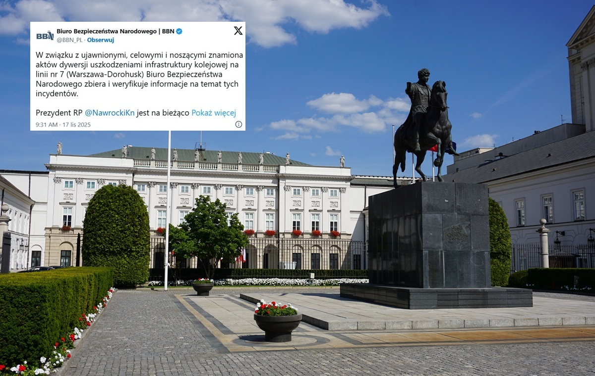 BBN: Prezydent jest informowany ws. dywersji na kolei