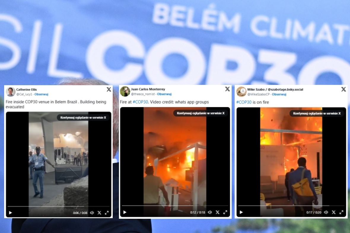 Chwile grozy na konferencji COP30! Wybuchł wielki pożar