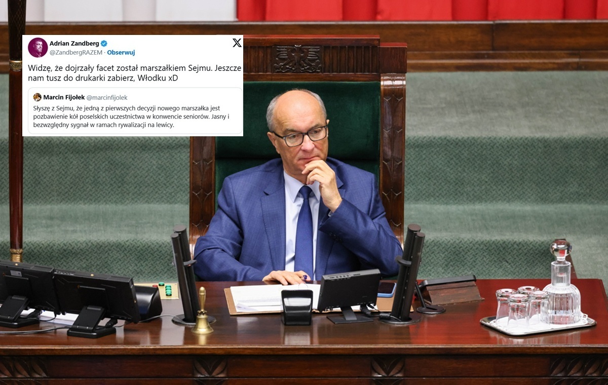 Cios Czarzastego w Razem? Zandberg kpi: "Dojrzały facet"