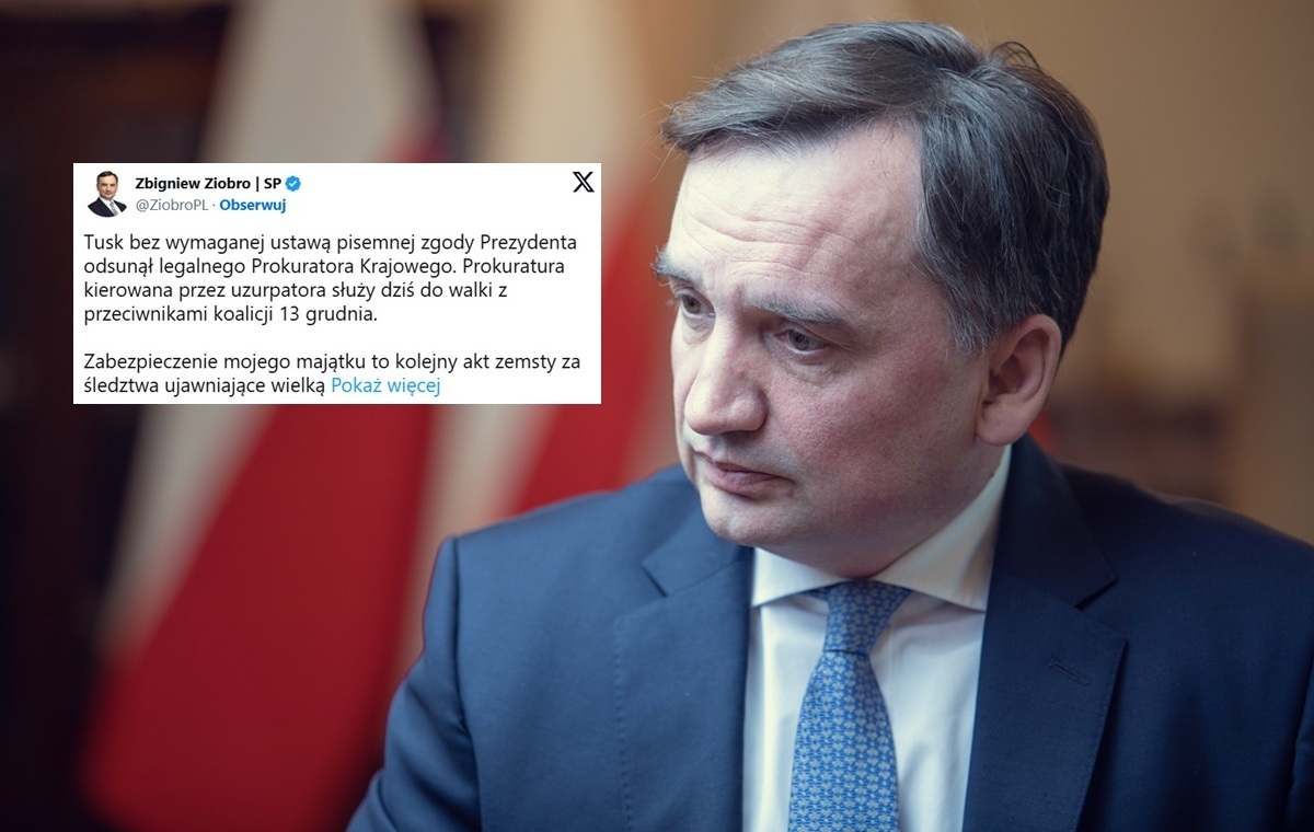 Ziobro: Zabezpieczenie mojego majątku to akt zemsty