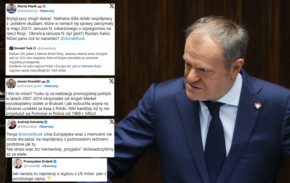 Rosyjskie wpływy? Tusk mąci ws. Polexitu. Kowalski: Milcz!