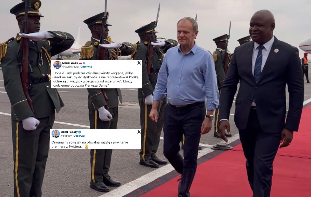 Co za wstyd! Tak Tusk ubrał się na oficjalną wizytę w Angoli