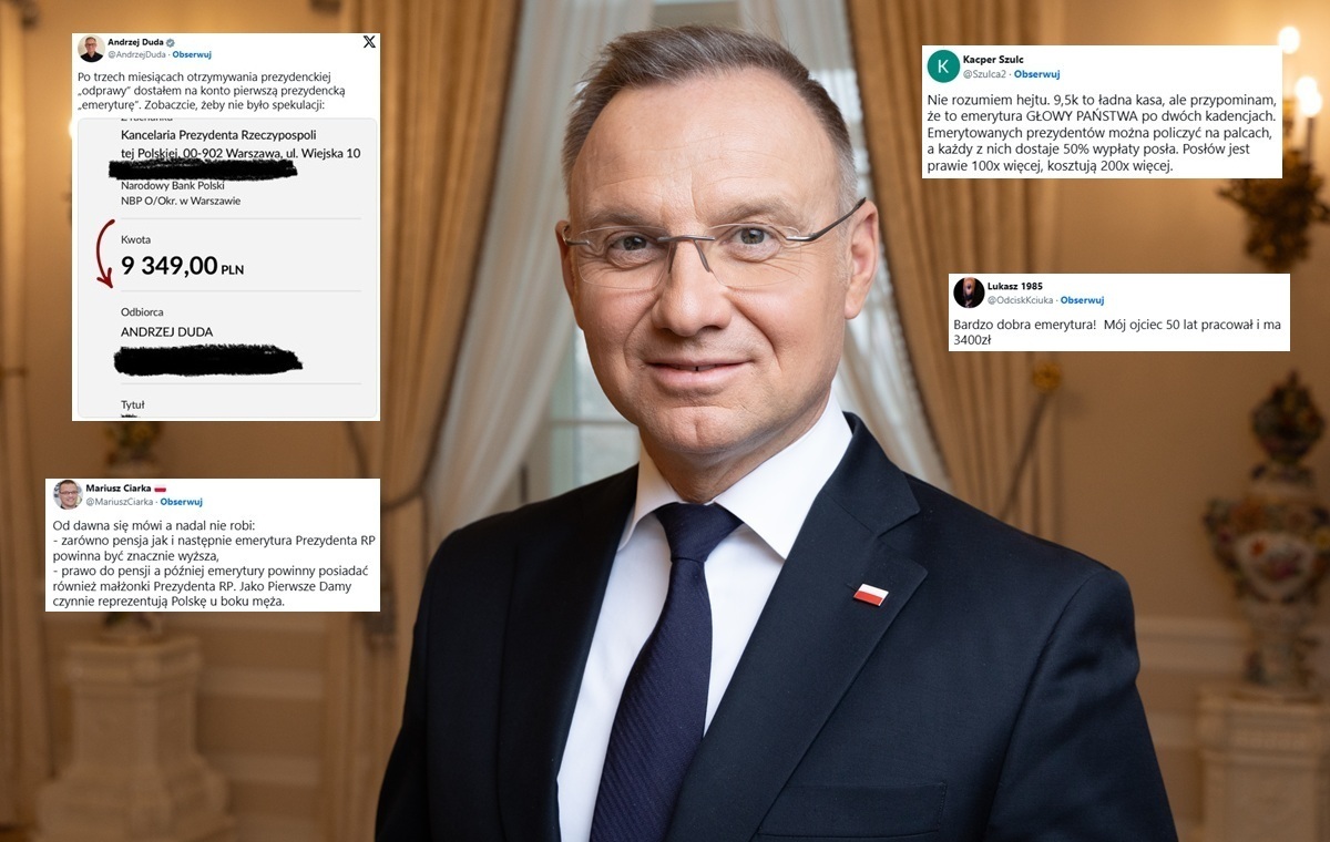Andrzej Duda ujawnił wysokość swojej emerytury!