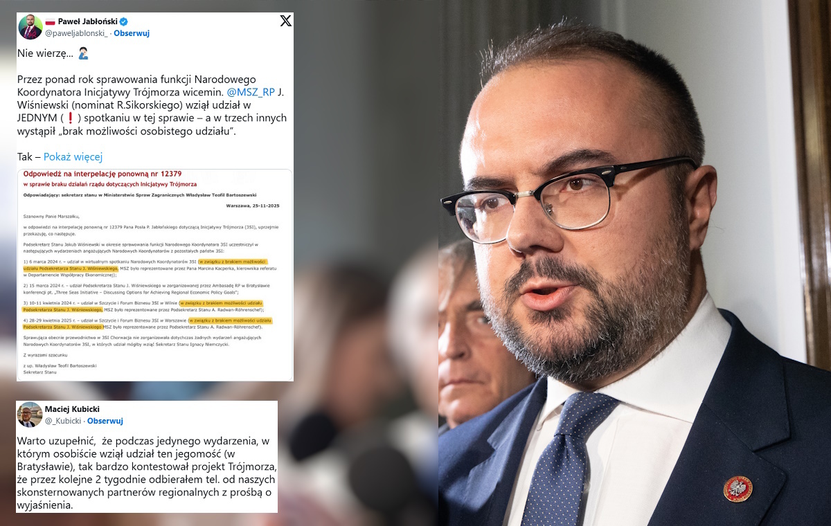Rząd zabija inicjatywę Trójmorza. Jabłoński punktuje MSZ