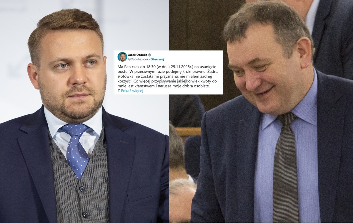 Ozdoba zapowiada kroki prawne przeciwko Gawłowskiemu!