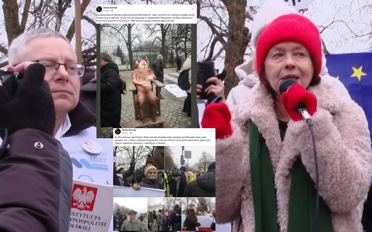 Miniprotest pod Belwederem. Szczepkowska o... osłabieniu SB!